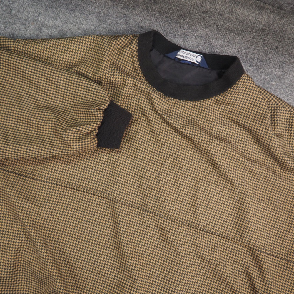 Sunderland of Scotland Pullover Mens 2XL Brown Houndstooth Golf Windbreaker